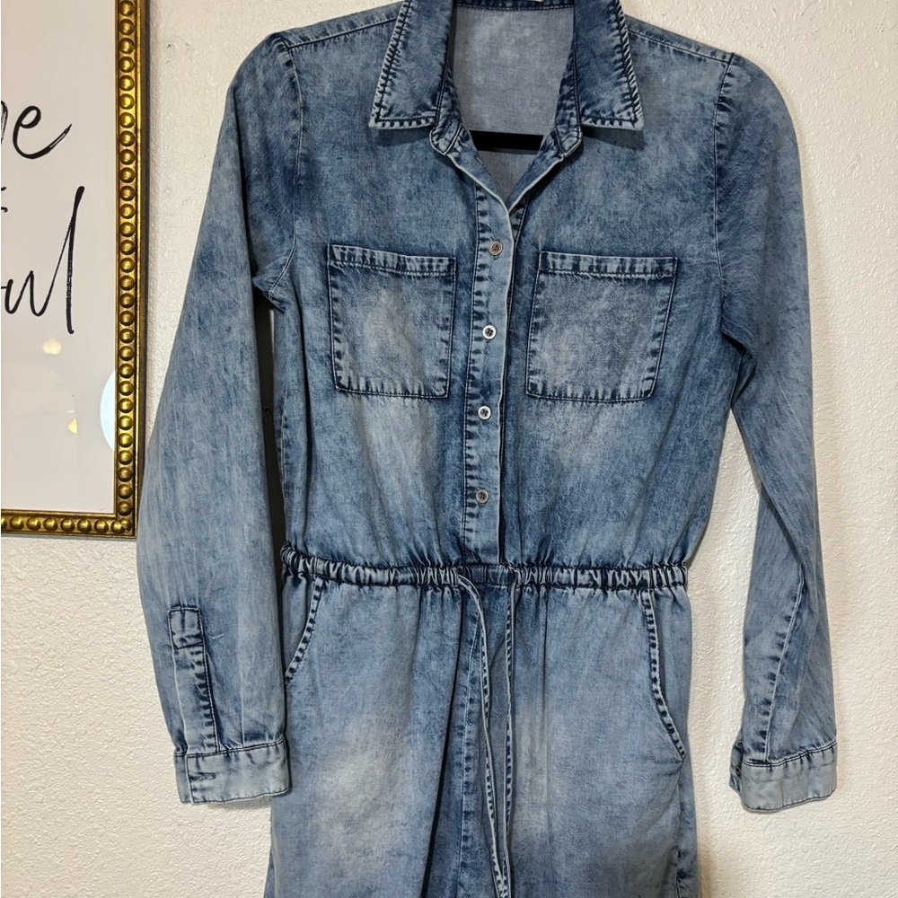 Denim Button-Up Dress